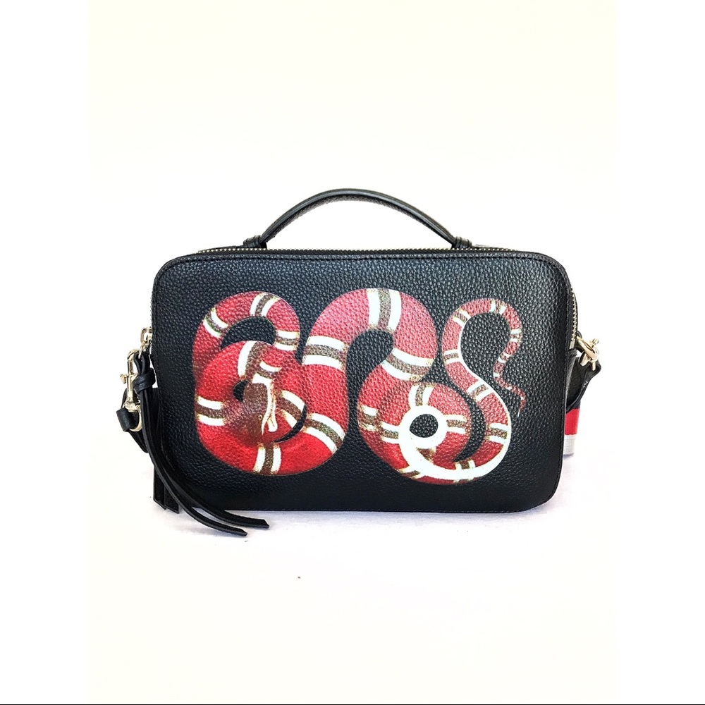 Snake Print Camera Bag